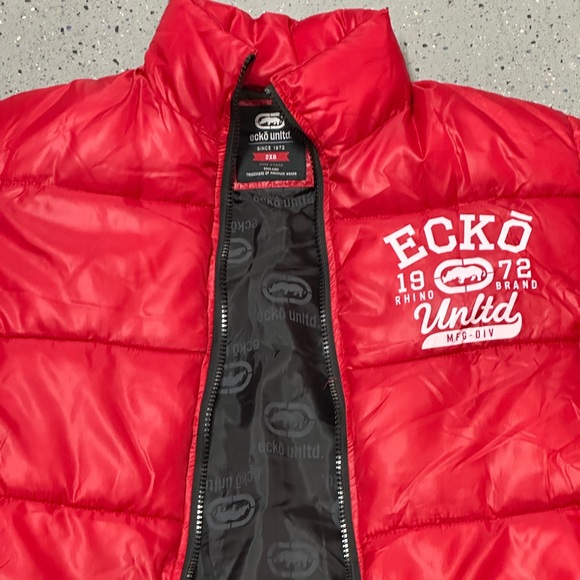 ECKO UNLIMITED UNLTD RED BUBBLE PUFFER JACK VEST SIZE 2XL 2XB - Picture 4 of 6